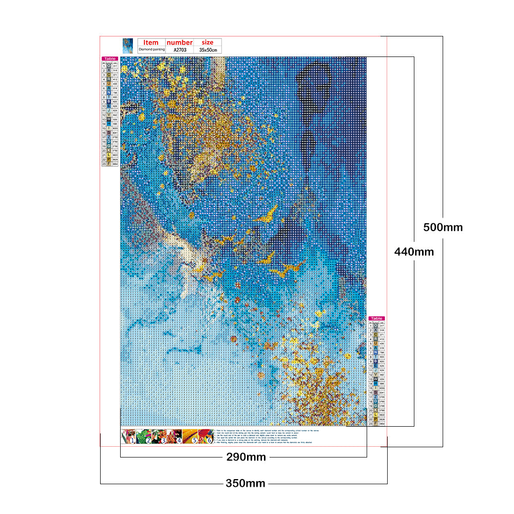 Gold leaves - Full Round Drill Diamond Painting 35*50CM