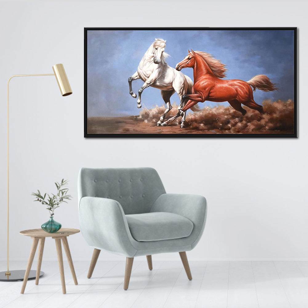 Running Horse - Full Round Drill Diamond Painting 80*40CM