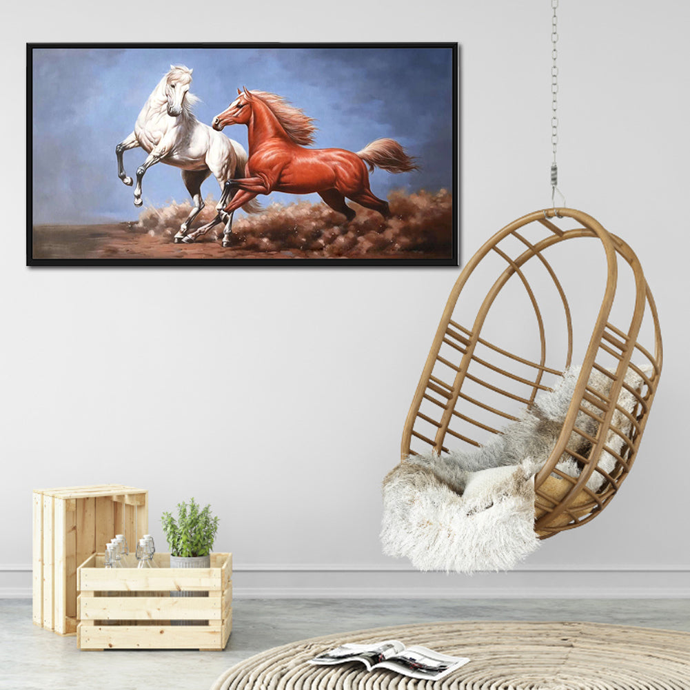 Running Horse - Full Round Drill Diamond Painting 80*40CM