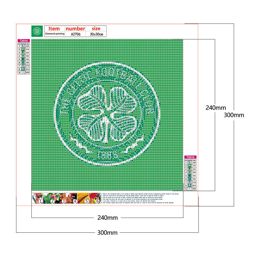 Football Club - Full Round Drill Diamond Painting 30*30CM