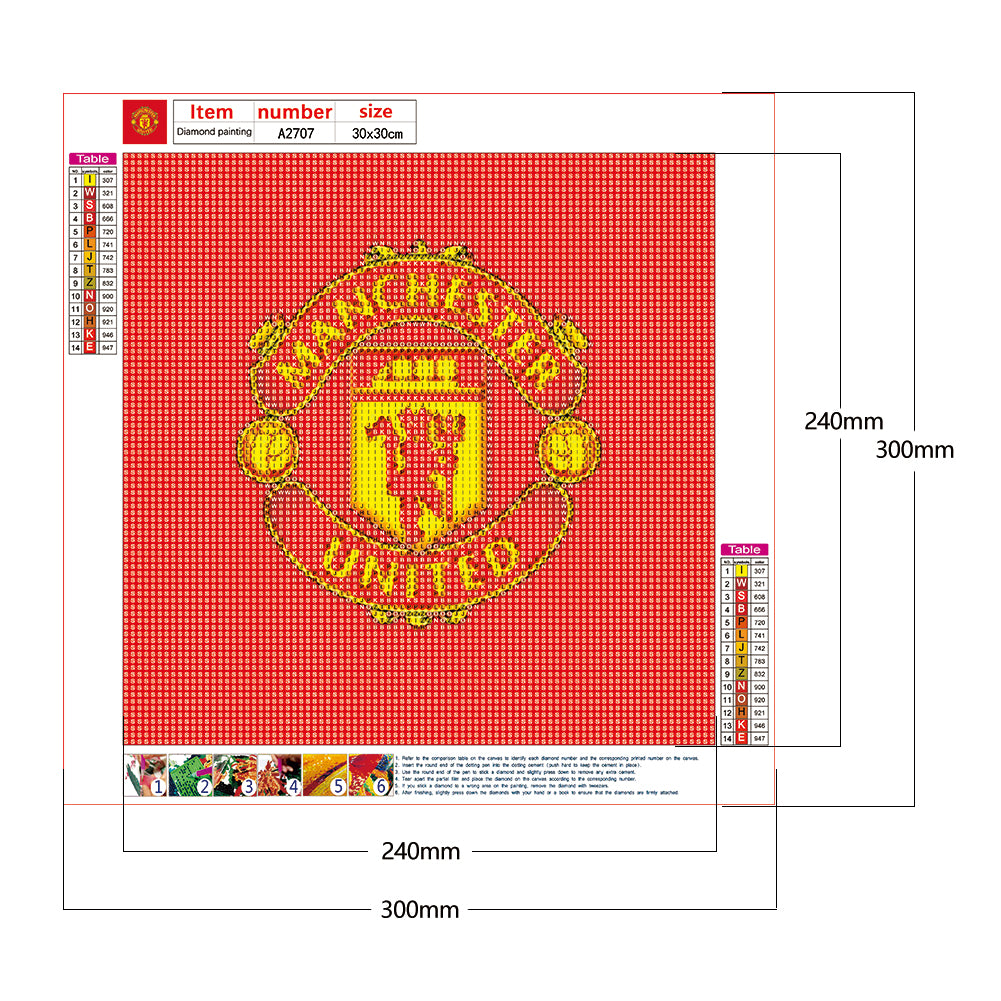 Football Club - Full Round Drill Diamond Painting 30*30CM