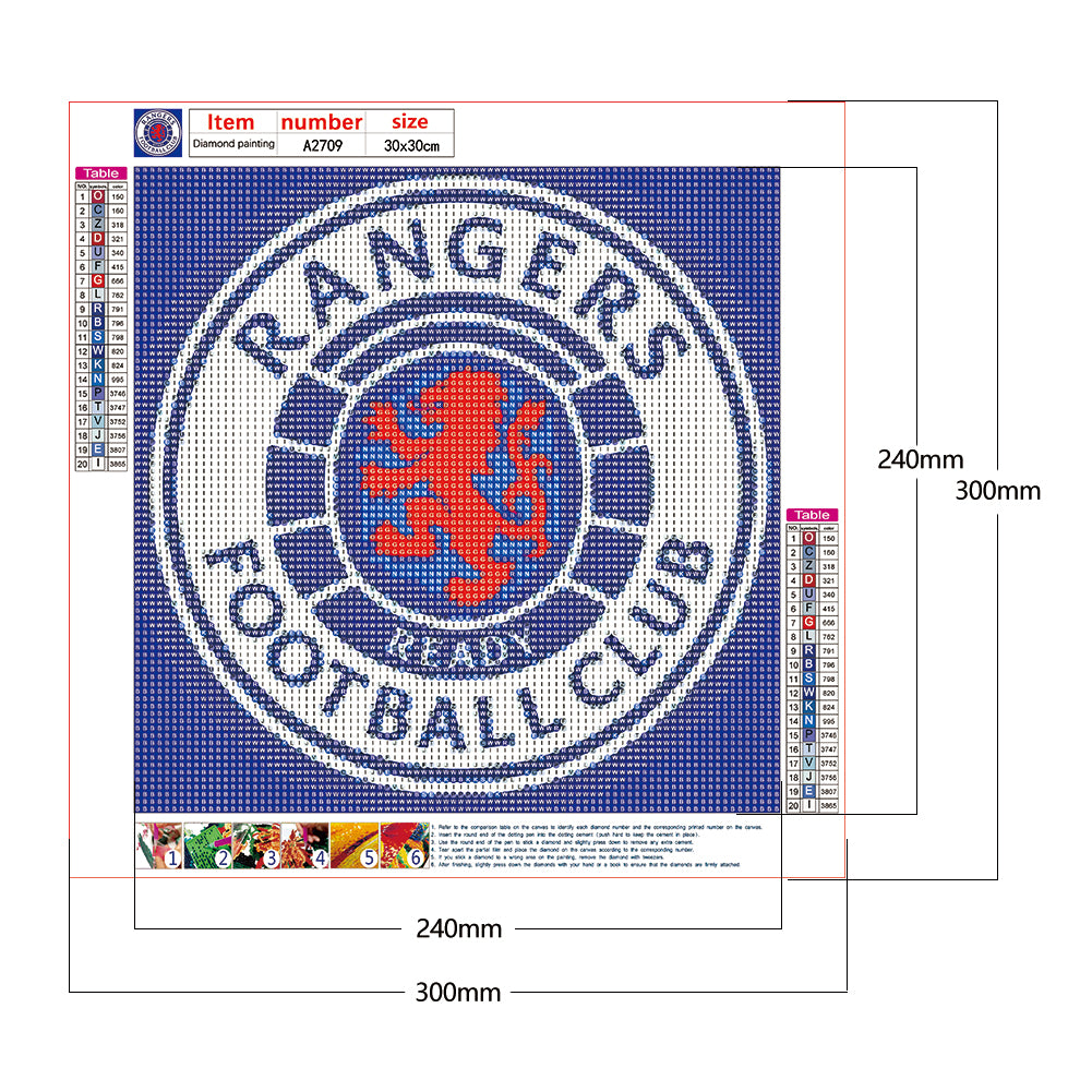Football Club - Full Round Drill Diamond Painting 30*30CM