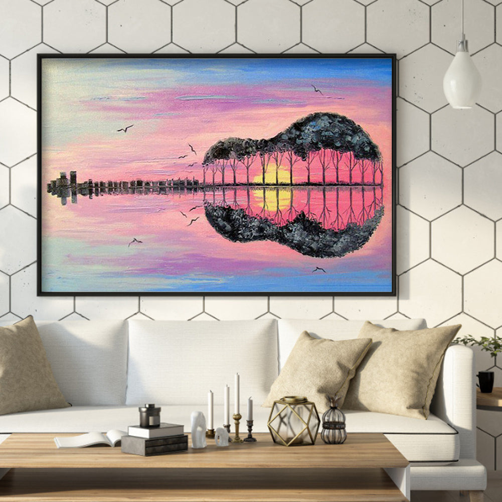 Guitar Scenery - Full Round Drill Diamond Painting 40*30CM