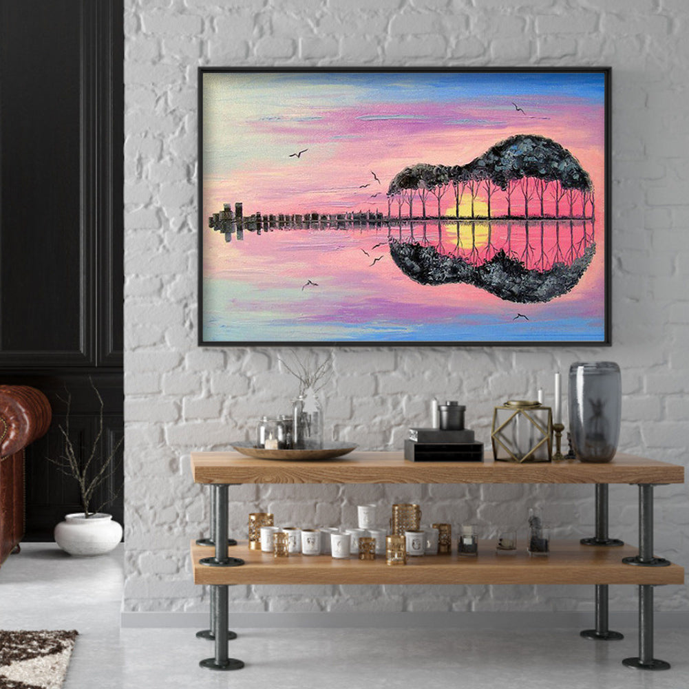 Guitar Scenery - Full Round Drill Diamond Painting 40*30CM