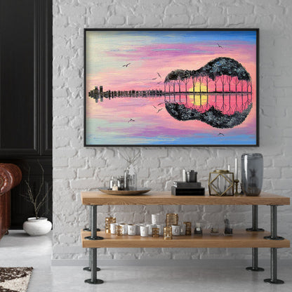 Guitar Scenery - Full Round Drill Diamond Painting 40*30CM