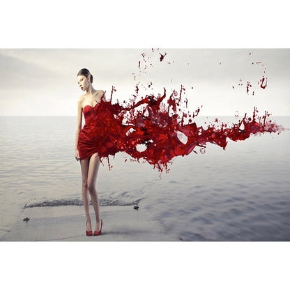 Girl - Full Round Drill Diamond Painting 40*30CM