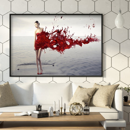 Girl - Full Round Drill Diamond Painting 40*30CM