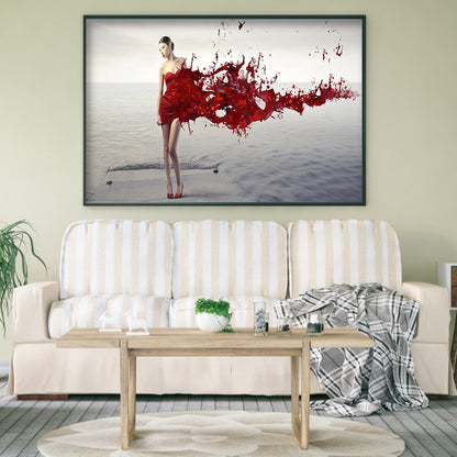 Girl - Full Round Drill Diamond Painting 40*30CM