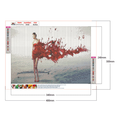 Girl - Full Round Drill Diamond Painting 40*30CM