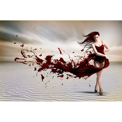 Girl - Full Round Drill Diamond Painting 40*30CM