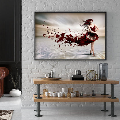 Girl - Full Round Drill Diamond Painting 40*30CM