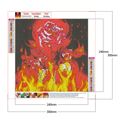 Rose - Full Round Drill Diamond Painting 30*30CM