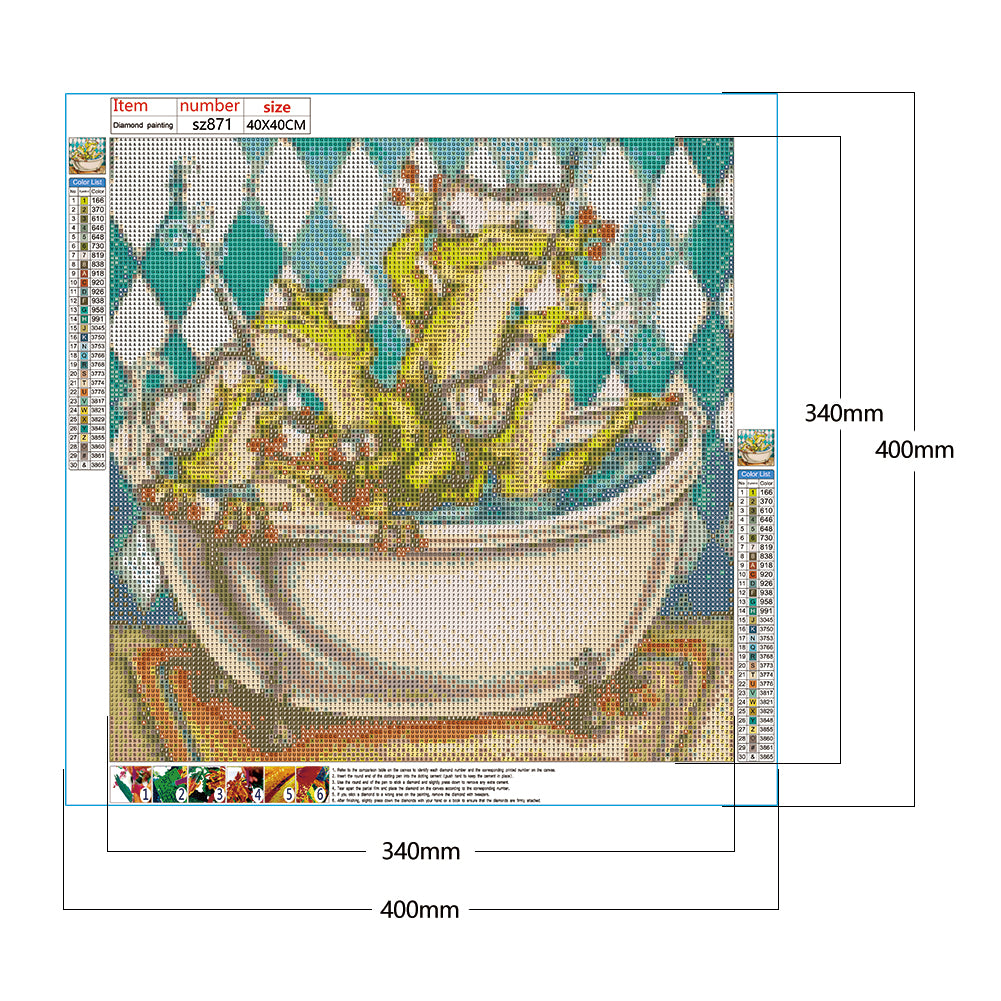 Funny Frog - Full Square Drill Diamond Painting 40*40CM