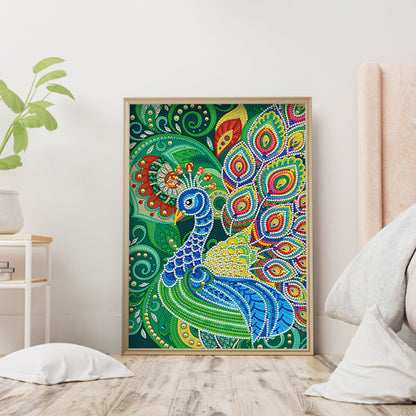 Peacock - Special Shaped Drill Diamond Painting 30*40CM