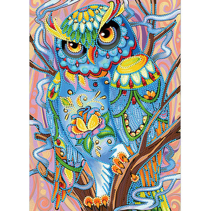 Owl - Special Shaped Drill Diamond Painting 30*40CM