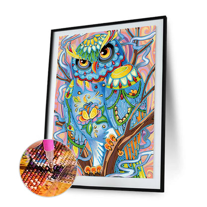 Owl - Special Shaped Drill Diamond Painting 30*40CM