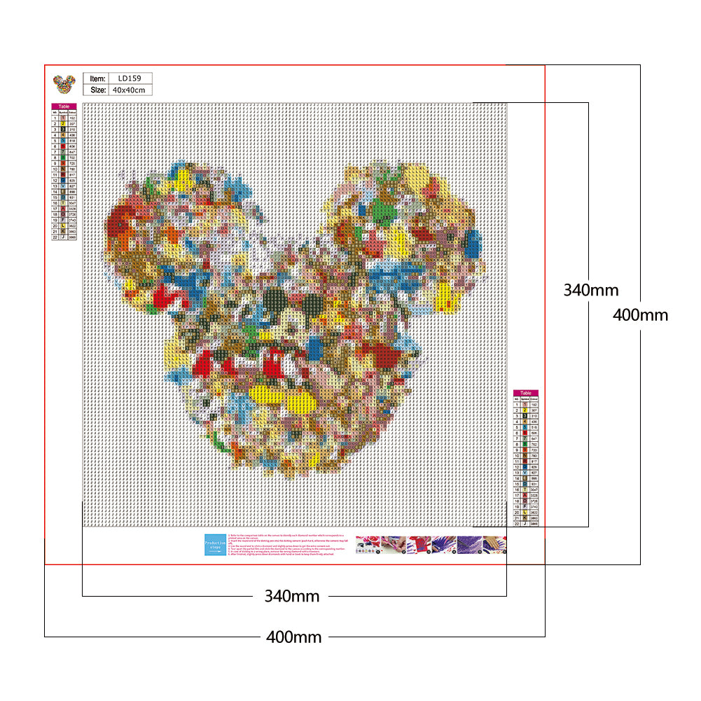 Mickey Mouse - Full Round Drill Diamond Painting 40*40CM