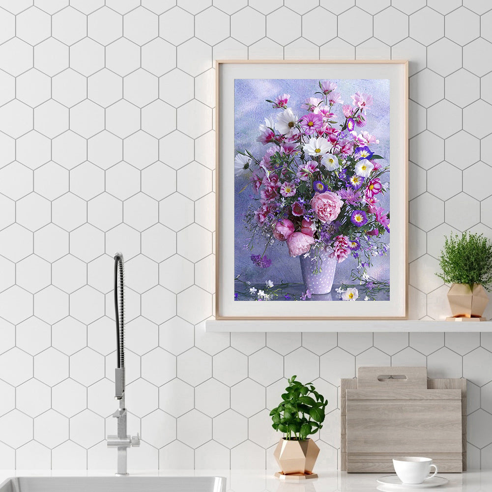 Flowers - Full Round Drill Diamond Painting 30*40CM