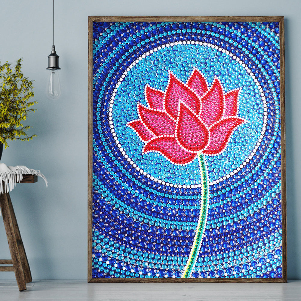 Lotus - Special Shaped Drill Diamond Painting 30*40CM