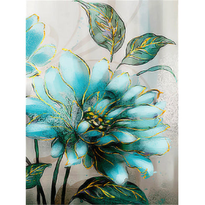 Blue Flower - Full Square Drill Diamond Painting 30*40CM