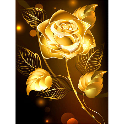 Golden Rose - Full Square Drill Diamond Painting 30*40CM