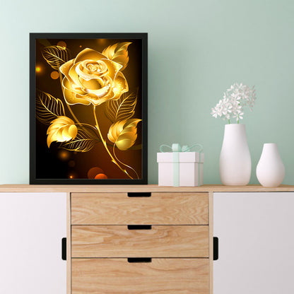 Golden Rose - Full Square Drill Diamond Painting 30*40CM