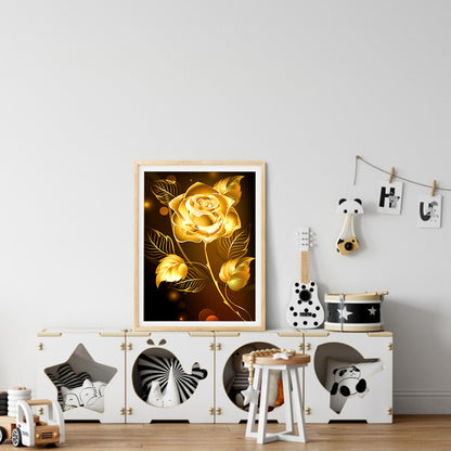 Golden Rose - Full Square Drill Diamond Painting 30*40CM