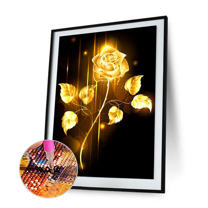 Golden Rose - Full Square Drill Diamond Painting 30*40CM