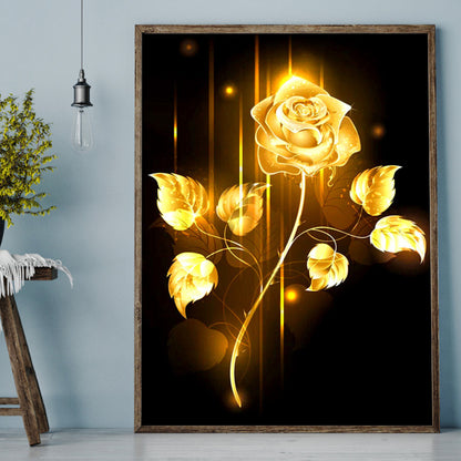 Golden Rose - Full Square Drill Diamond Painting 30*40CM