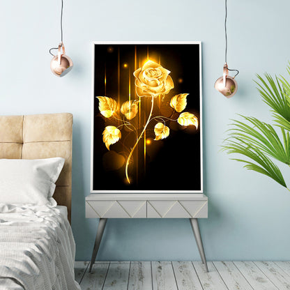 Golden Rose - Full Square Drill Diamond Painting 30*40CM