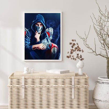 Men - Full Round Drill Diamond Painting 30*40CM