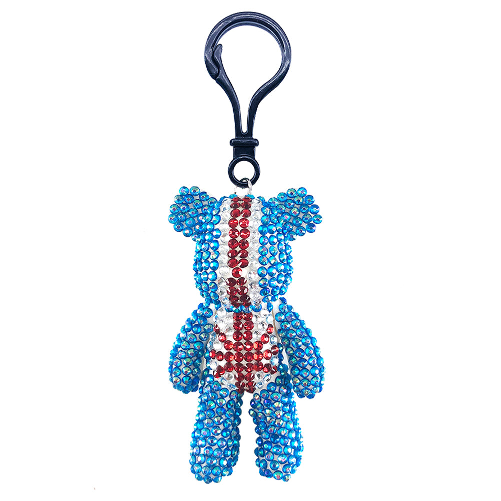 Diamond Mosaic Bear Keychain DIY Rhinestone Drill Painting Kit Key Chain