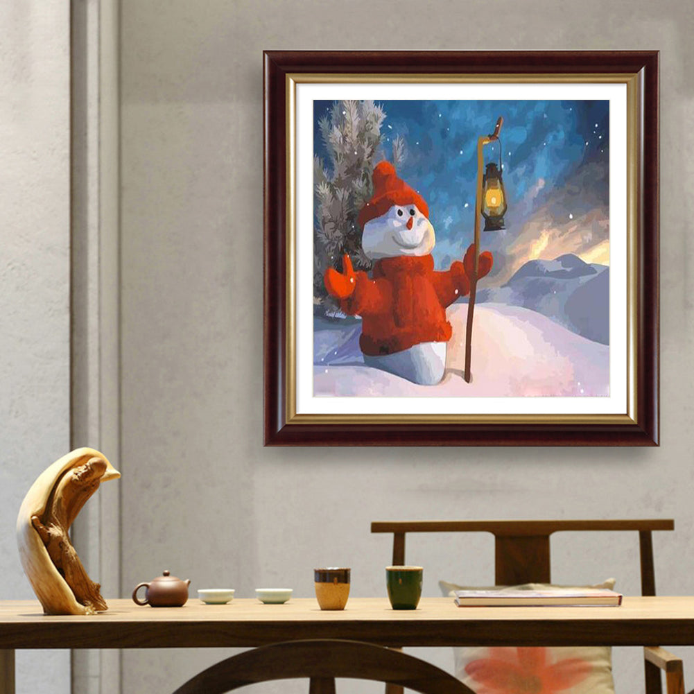 Snowman - Full Round Drill Diamond Painting 30*30CM