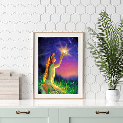 Girl - Full Round Drill Diamond Painting 30*40CM