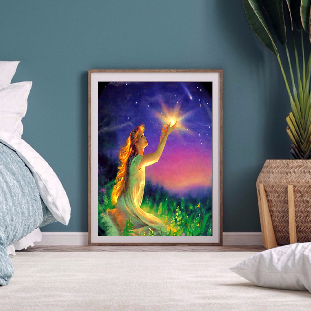 Girl - Full Round Drill Diamond Painting 30*40CM