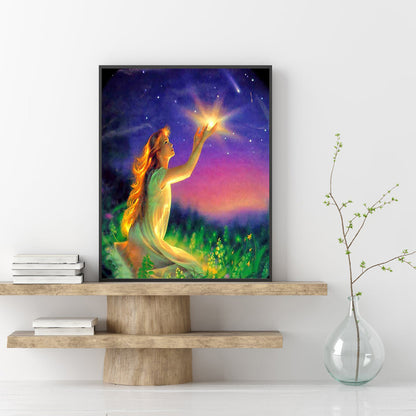 Girl - Full Round Drill Diamond Painting 30*40CM