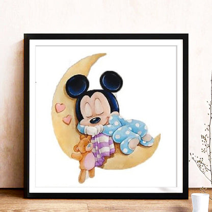 Moon Mouse - Full Round Drill Diamond Painting 30*30CM