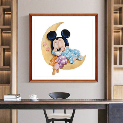 Moon Mouse - Full Round Drill Diamond Painting 30*30CM