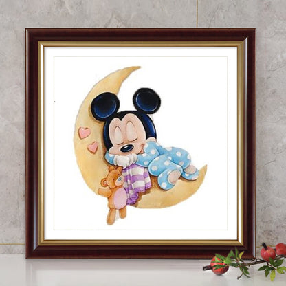 Moon Mouse - Full Round Drill Diamond Painting 30*30CM