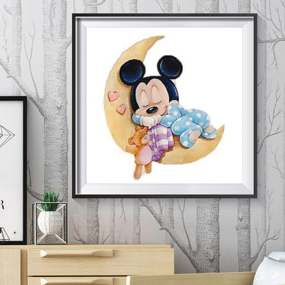 Moon Mouse - Full Round Drill Diamond Painting 30*30CM