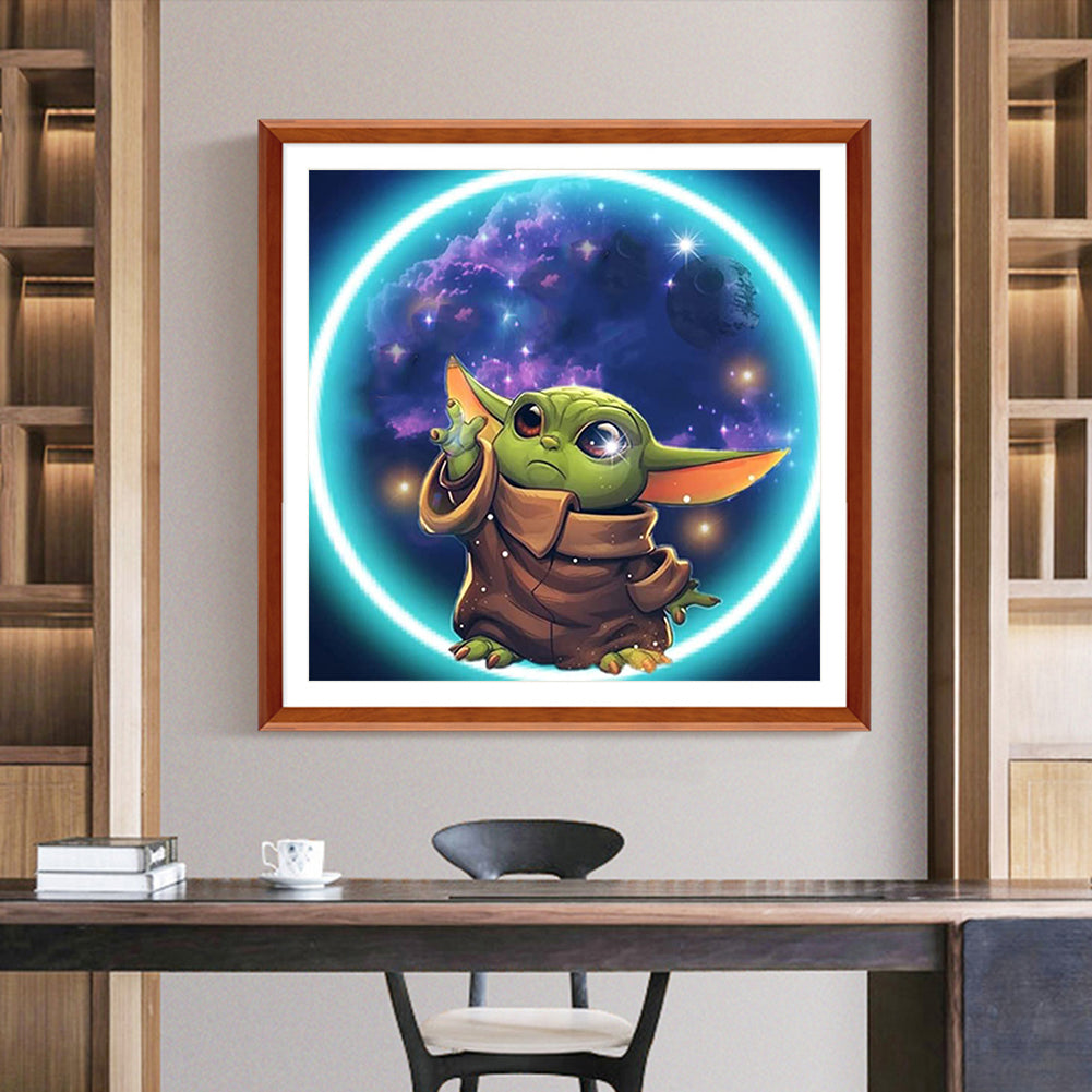 Cartoon Yoda - Full Round Drill Diamond Painting 30*30CM