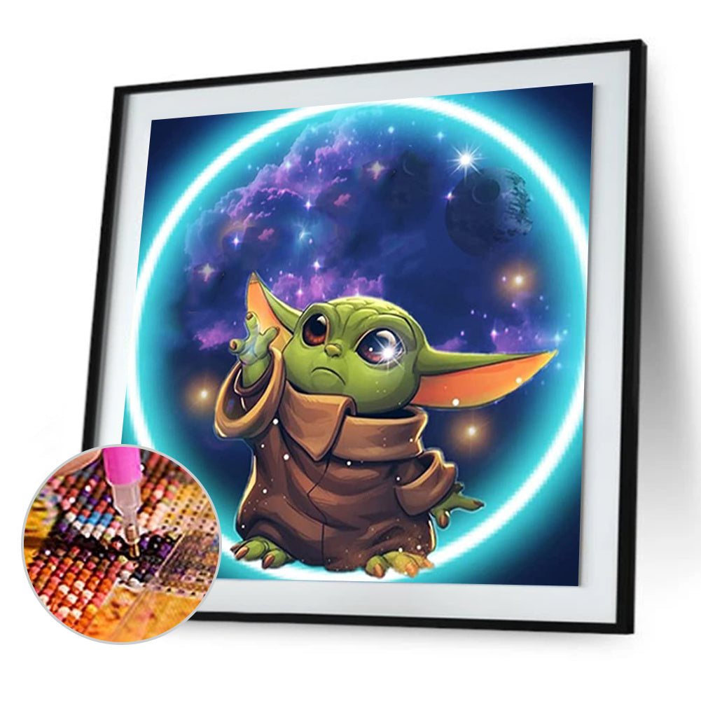 Cartoon Yoda - Full Round Drill Diamond Painting 30*30CM