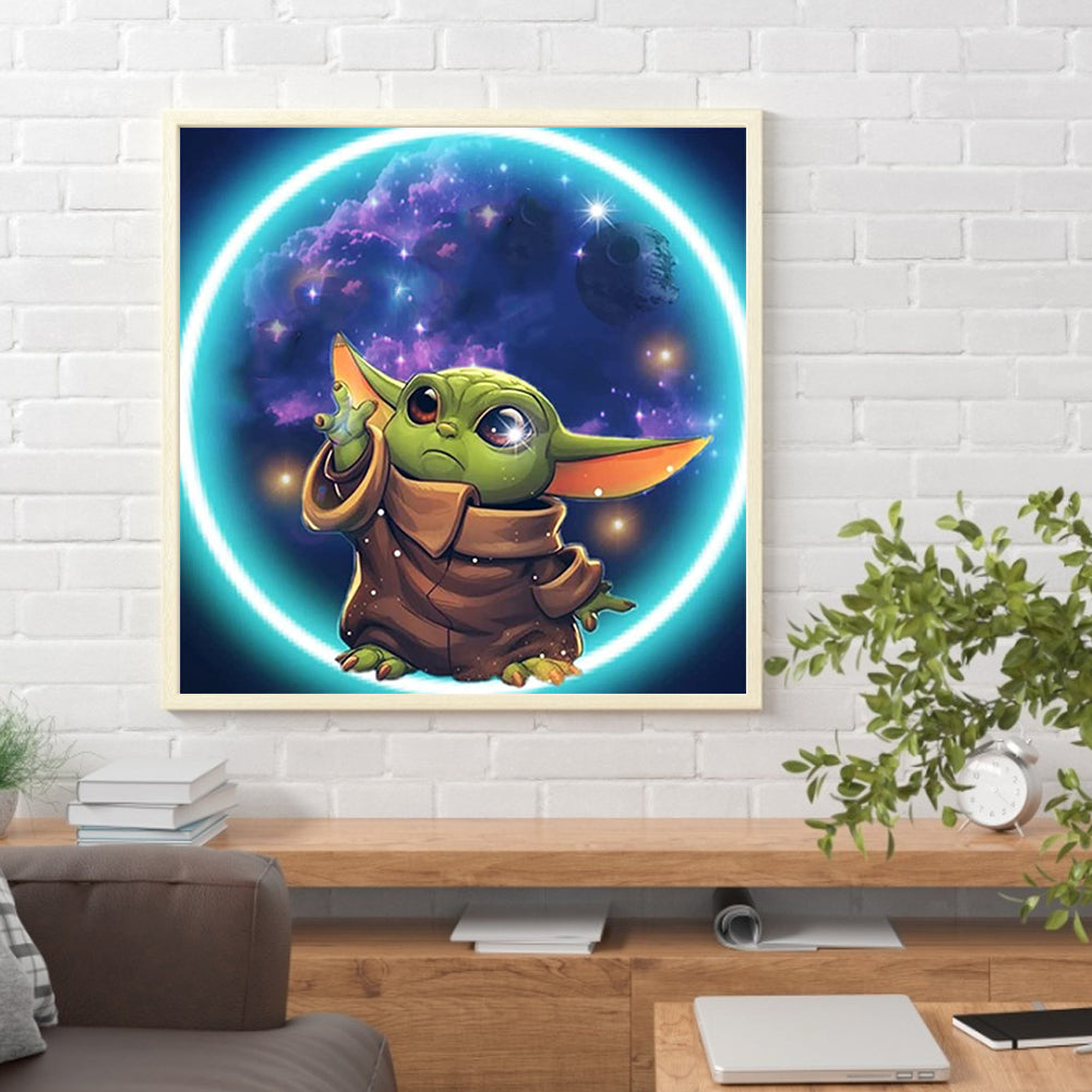 Cartoon Yoda - Full Round Drill Diamond Painting 30*30CM