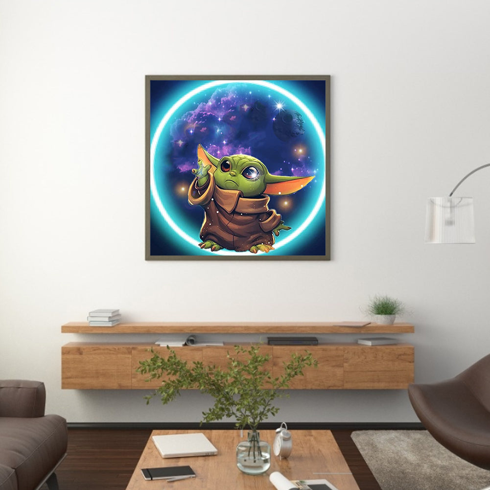 Cartoon Yoda - Full Round Drill Diamond Painting 30*30CM