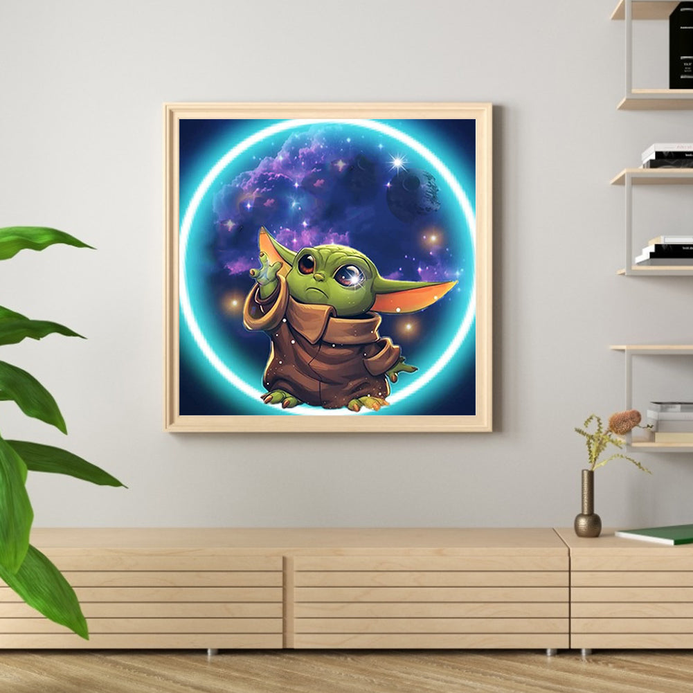 Cartoon Yoda - Full Round Drill Diamond Painting 30*30CM