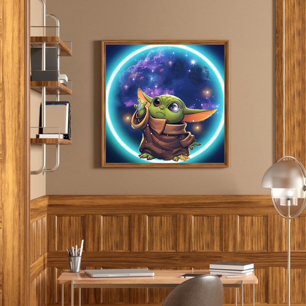 Cartoon Yoda - Full Round Drill Diamond Painting 30*30CM