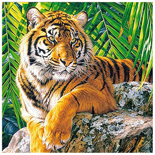 Tiger - Full Round Drill Diamond Painting 30*30CM