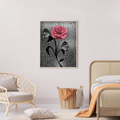 Rose - Special Shaped Drill Diamond Painting 30*40CM