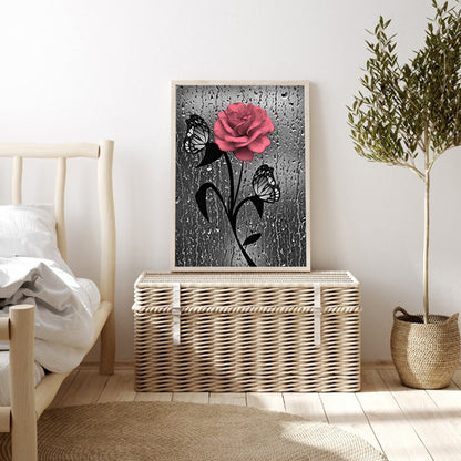 Rose - Special Shaped Drill Diamond Painting 30*40CM