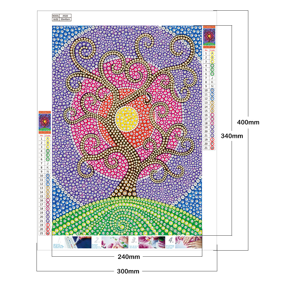 Life Tree - Special Shaped Drill Diamond Painting 30*40CM